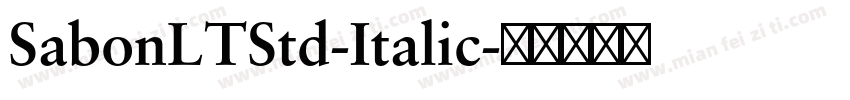 SabonLTStd-Italic字体转换