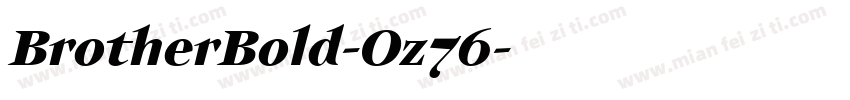 BrotherBold-Oz76字体转换