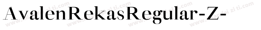 AvalenRekasRegular-Z字体转换