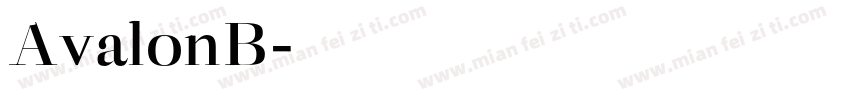 AvalonB字体转换