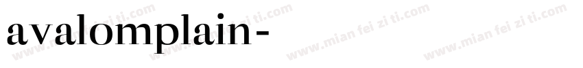 avalomplain字体转换