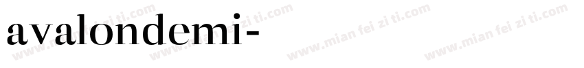 avalondemi字体转换