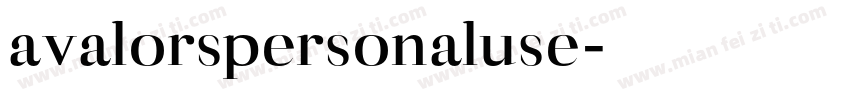 avalorspersonaluse字体转换