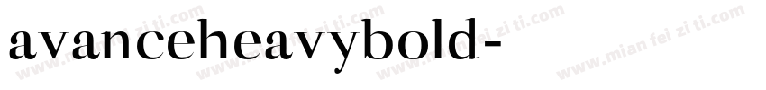 avanceheavybold字体转换