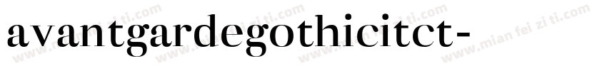 avantgardegothicitct字体转换
