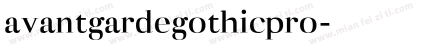 avantgardegothicpro字体转换