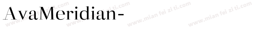 AvaMeridian字体转换