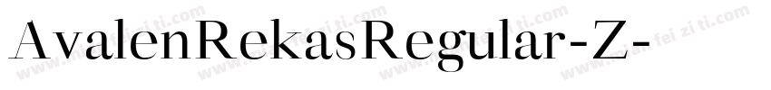 AvalenRekasRegular-Z字体转换