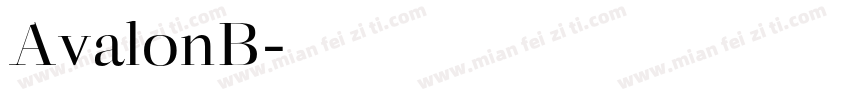 AvalonB字体转换