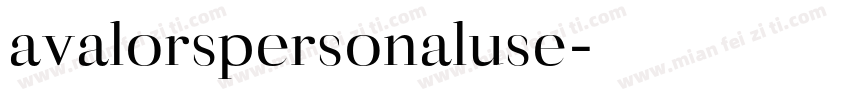 avalorspersonaluse字体转换