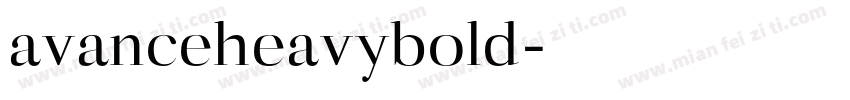 avanceheavybold字体转换