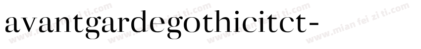 avantgardegothicitct字体转换
