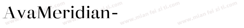 AvaMeridian字体转换