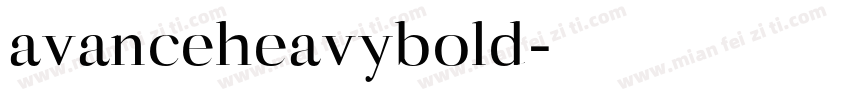 avanceheavybold字体转换
