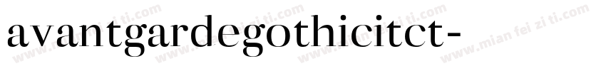 avantgardegothicitct字体转换