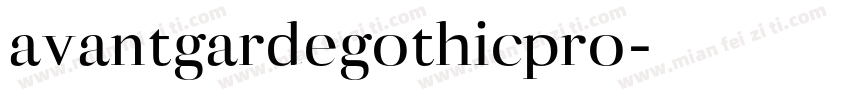 avantgardegothicpro字体转换