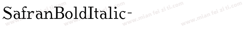 SafranBoldItalic字体转换