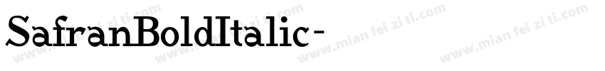 SafranBoldItalic字体转换