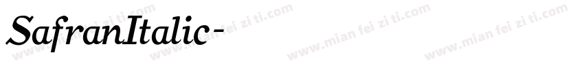 SafranItalic字体转换