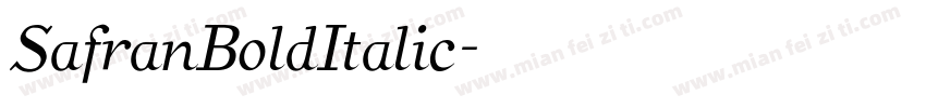 SafranBoldItalic字体转换
