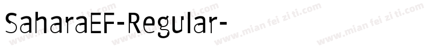 SaharaEF-Regular字体转换