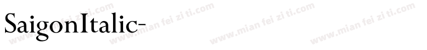 SaigonItalic字体转换