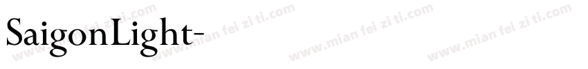SaigonLight字体转换