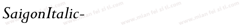 SaigonItalic字体转换