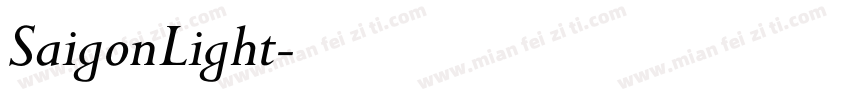SaigonLight字体转换