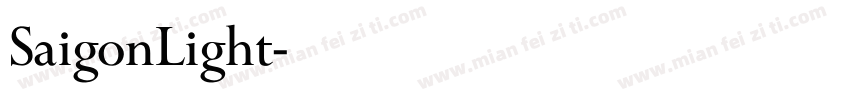 SaigonLight字体转换