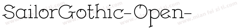 SailorGothic-Open字体转换