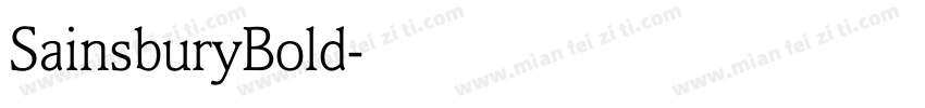 SainsburyBold字体转换