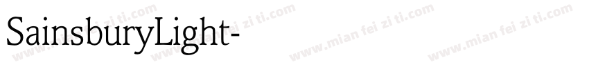 SainsburyLight字体转换