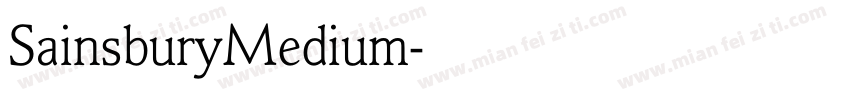 SainsburyMedium字体转换