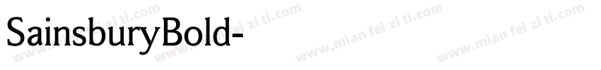 SainsburyBold字体转换