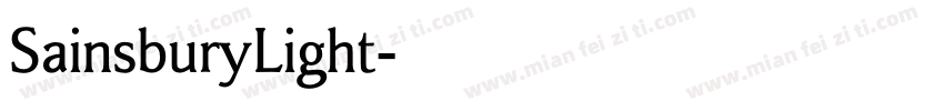 SainsburyLight字体转换