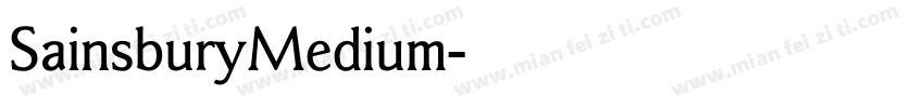 SainsburyMedium字体转换