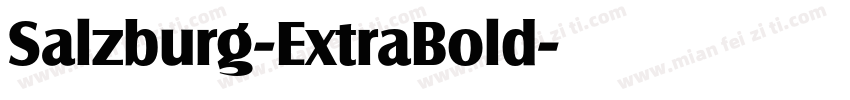 Salzburg-ExtraBold字体转换