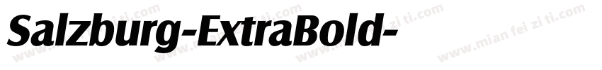 Salzburg-ExtraBold字体转换