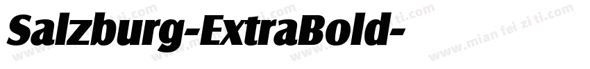 Salzburg-ExtraBold字体转换