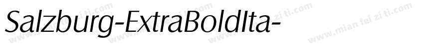 Salzburg-ExtraBoldIta字体转换