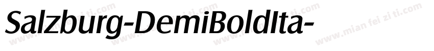 Salzburg-DemiBoldIta字体转换