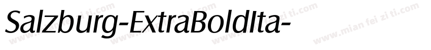 Salzburg-ExtraBoldIta字体转换