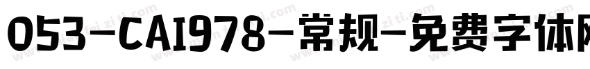 053-CAI978-常规字体转换
