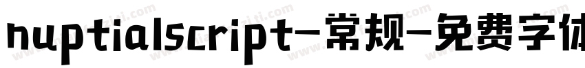 nuptialscript-常规字体转换