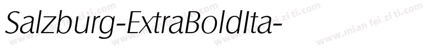 Salzburg-ExtraBoldIta字体转换
