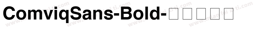 ComviqSans-Bold字体转换