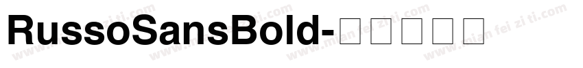 RussoSansBold字体转换