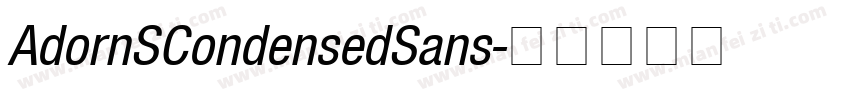 AdornSCondensedSans字体转换