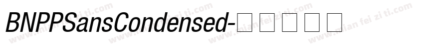 BNPPSansCondensed字体转换
